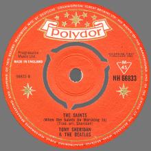 1962 01 05 TONY SHERIDAN & THE BEATLES - MY BONNIE ⁄ THE SAINTS - POLYDOR NH 66 833 - pic 1
