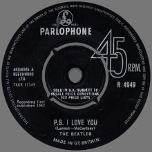 1962 10 05 - 1962 - D - LOVE ME DO ⁄ P.S. I LOVE YOU - R 4949 - pic 1