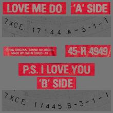 1962 10 05 - 1982 - N - LOVE ME DO ⁄ P.S. I LOVE YOU - R 4949 - BSCP 1 - BOXED SET - SOUTHALL PRESSING - pic 3