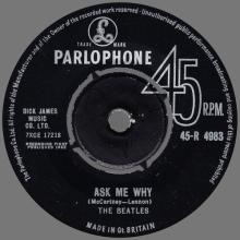 1963 01 11 - 1963 - C - PLEASE PLEASE ME ⁄ ASK ME WHY - 45-R 4983 - BLACK LABEL - pic 2