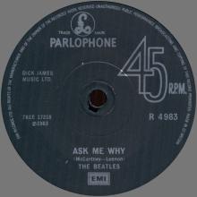 1963 01 11 - 1976 - L - PLEASE PLEASE ME ⁄ ASK ME WHY - R 4983 - BS 45 - SOLID CENTER - pic 3