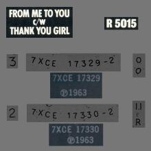 1963 04 12 - 1976 - K - FROM ME TO YOU ⁄ THANK YOU GIRL - R 5015 - BS 45 - BOXED SET - pic 2