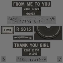 1963 04 12 - 1982 - O - FROM ME TO YOU ⁄ THANK YOU GIRL - R 5015 - BSCP 1 - pic 1
