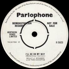 BILLY J. KRAMER WITH THE DAKOTAS - DO YOU WANT TO KNOW A SECRET ⁄ I'LL BE ON MY WAY - R 5023 - UK - PROMO - pic 3