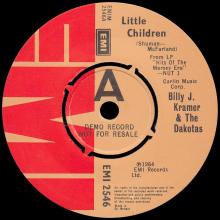 BILLY J. KRAMER & THE DAKOTAS - LITTLE CHILDREN ⁄  BAD TO ME - EMI 2546 - UK - PROMO - EP - pic 5