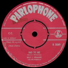 BILLY J. KRAMER WITH THE DAKOTAS - BAD TO ME ⁄ I CALL YOUR NAME - R 5049 - NORWAY - YELLOW SLEEVE - pic 3