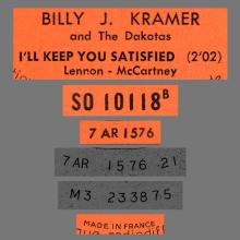BILLY J. KRAMER WITH THE DAKOTAS - I'LL KEEP YOU SATISFIED - SO 10118 - FRANCE - pic 4