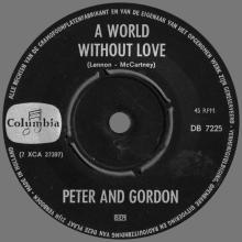 PETER AND GORDON - A WORLD WITHOUT LOVE - HOLLAND - DB 7225  - pic 1
