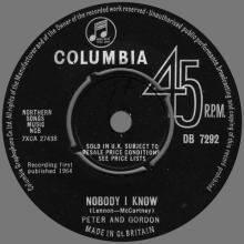 PETER AND GORDON - NOBODY I KNOW - DB 7292 - UK - pic 5