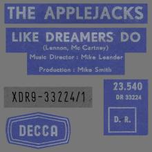 THE APPLEJACKS - LIKE DREAMERS DO - BELGIUM - 23.540 - DR 33 224 - pic 1
