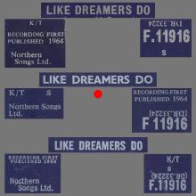 THE APPLEJACKS - LIKE DREAMERS DO - UK VARIATION 2 - F.11916 - pic 1
