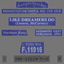 THE APPLEJACKS - LIKE DREAMERS DO - F.11916 - UK PROMO - pic 1