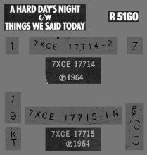 1964 07 10 - 1982 12 07 - L - A HARD DAY'S NIGHT ⁄ THINGS WE SAID TODAY - R 5160 - BS 45 - BOXED SET - SOLID CENTER - pic 1