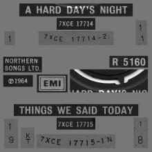 1964 07 10 - 1982 12 07 - O - A HARD DAY'S NIGHT ⁄ THINGS WE SAID TODAY - BSCP 1 - BOXED SET - R 5160 - SOUTHALL PRESSING - PUSH - pic 1