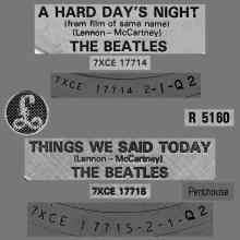 1964 07 10 - 1989 - S - A HARD DAY'S NIGHT ⁄ THINGS WE SAID TODAY - R 5084 - SILVER LABEL -3 - pic 3