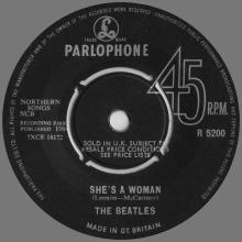 1964 11 27 - 1964 - B - I FEEL FINE ⁄ SHE'S A WOMAN - R 5200  - pic 2