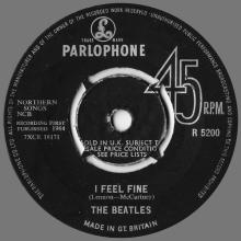 1964 11 27 - 1964 - D 1 - I FEEL FINE ⁄ SHE'S A WOMAN - R 5200 - ORIOLE PRESSING - pic 1