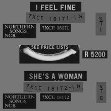 1964 11 27 - 1964 - D 1 - I FEEL FINE ⁄ SHE'S A WOMAN - R 5200 - ORIOLE PRESSING - pic 3