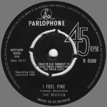 1964 11 27 - 1964 - D 2 - I FEEL FINE ⁄ SHE'S A WOMAN - R 5200 - ORIOLE PRESSING - CROSSOVER - pic 1