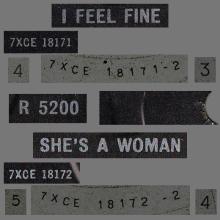 1964 11 27 - 1982 - N - I FEEL FINE ⁄ SHE'S A WOMAN - R 5200 - BSCP 1  - BOXED SET - SOLID CENTER - SOUTHALL PRESSING - pic 2