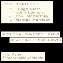 1964 THE BEATLES PHOTO - POSTCARD FRANCE - THE BEATLES EDITIONS JEUNESSE-PARIS - A - 15X10,5 - pic 1