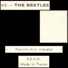 1964 THE BEATLES PHOTO - POSTCARD FRANCE- 412 THE BEATLES E.D.U.G. - 15X10,5 - pic 1