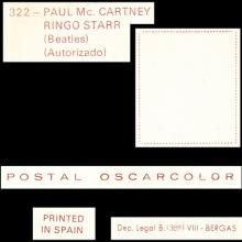 1964 THE BEATLES PHOTO - POSTCARD SPAIN - 322 THE BEATLES POSTAL OSCARCOLOR - 15X10,5 - pic 1