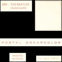 1964 THE BEATLES PHOTO - POSTCARD SPAIN - 349 THE BEATLES POSTAL OSCARCOLOR - 15X10,5 - pic 1