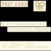 1964 THE BEATLES PHOTO - POSTCARD UK - 104-3 SHOW-BIZ SERIES - 10,5X15,5 - pic 1