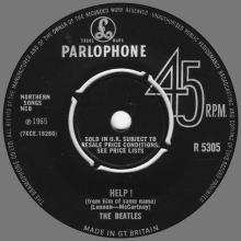 1965 07 23 - 1965 - B - HELP - I'M DOWN - R 5305 - GRAMOPHONE RIM - pic 1