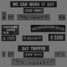 1965 12 03 - 1965 - A - WE CAN WORK IT OUT ⁄ DAY TRIPPER - PARLOPHONE RIM - pic 1
