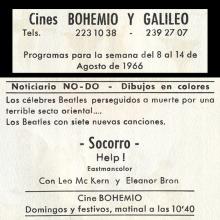 SPAIN 1965 LOS BEATLES SOCORRO - HELP! - MOVIEPOSTER FILMPOSTER FLYER 10 X 13,5 - pic 3