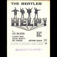 UK 1965 THE BEATLES HELP ! - MOVIEPOSTER FILMPOSTER FLYER - A-B SIDE - pic 2