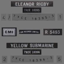 1982 12 07 THE BEATLES SINGLES COLLECTION - BSCP1 - R 5493 - B - YELLOW SUBMARINE / ELEANOR RIGBY - SOLID CENTER - pic 1