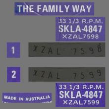 1967 01 06 PAUL McCARTNEY - THE FAMILY WAY ORIGINAL SOUNDTRACK RECORDING - SKLK 4847 - DECCA - 1980 AUSTRALIA - pic 3