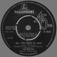 1967 07 07 - 1967 - C - ALL YOU NEED IS LOVE ⁄ BABY, YOU'RE A RICH MAN - R 5620  - pic 1