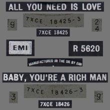 1967 07 07 - 1982 12 07 - N - ALL YOU NEED IS LOVE ⁄ BABY, YOU'RE A RICH MAN - R 5620 - BSCP 1 - BOXED SET - SOUTHALL PRESSING - pic 1