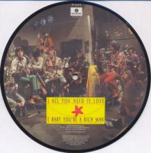 1967 07 07 - 1987 07 07 - P - ALL YOU NEED IS LOVE ⁄ BABY, YOU'RE A RICH MAN - RP 5620 - 7 INCH PICTURE DISC  - pic 2