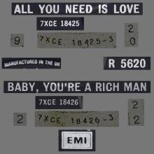 1967 07 07 - 1987 07 07 - Q - ALL YOU NEED IS LOVE ⁄ BABY, YOU'RE A RICH MAN - R 5620 - BARCODED SLEEVE - pic 5