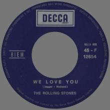 THE ROLLING STONES - WE LOVE YOU - ITALY - 45-F12654 - XDR 41128 - pic 1