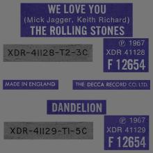 THE ROLLING STONES - WE LOVE YOU - UK - DECCA - F 12654 - pic 1