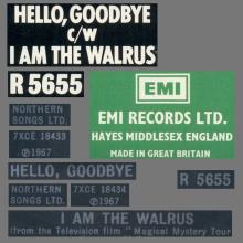 1967 11 24 - 1976 - K - HELLO, GOODBYE - I AM THE WALRUS - R 5655 - BS 45 - BOXED SET - pic 6