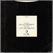 1967 11 24 - 1982 - N - HELLO, GOODBYE - I AM THE WALRUS - R 5655 - BSCP 1 - BOXED SET - SOLID CENTER - SOUTHALL PRESSING - pic 2