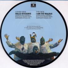 1967 11 24 - 1987 11 24 - P - HELLO, GOODBYE - I AM THE WALRUS - RP 5655 - PICTURE DISC  - pic 1