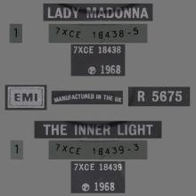 1968 03 15 - 1982 - N - LADY MADONNA ⁄ THE INNER LIGHT - R 5675 - BSCP 1 - BOXED SET - SOLID CENTER - SOUTHALL PRESSING - pic 2