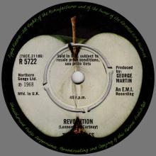 1968 08 26 - 1968 - A 2 - KTJ TAX CODE - HEY JUDE ⁄ REVOLUTION - R 5722 -  EMI PRESSING - pic 2