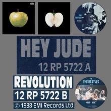 1968 08 26 - 1988 08 26 - R - HEY JUDE ⁄ REVOLUTION - 12 RP 5722 - 12 INCH PICTURE DISC - pic 1