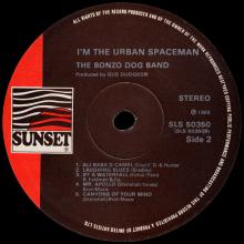 1968 10 11 BONZO DOG DOO-DAH BAND - I'M THE URBAN SPACEMAN - SUNSET RECORDS - SLS 50350 - UK 1973 - pic 6