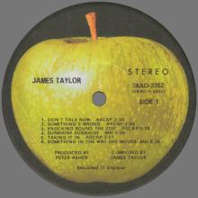 1968 12 06 JAMES TAYLOR - CAROLINA IN MY MIND - APPLE RECORDS - SKAO 3352 - USA - pic 5