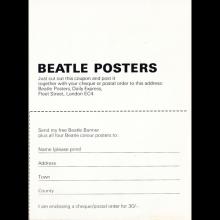 1968 RICHARD AVEDON THE BEATLES POSTERS - DAILY EXPRESS ORDER FORM - pic 6